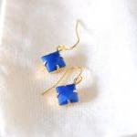 Blue Diamond Dangle Earring..
