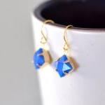 Blue Diamond Dangle Earring..